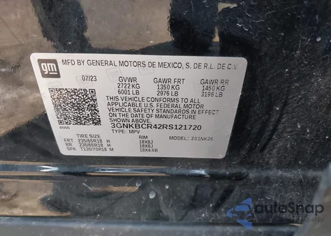 2024 Chevrolet Blazer Fwd 2Lt from USA, damaged, VIN 3GNKBCR42RS121720